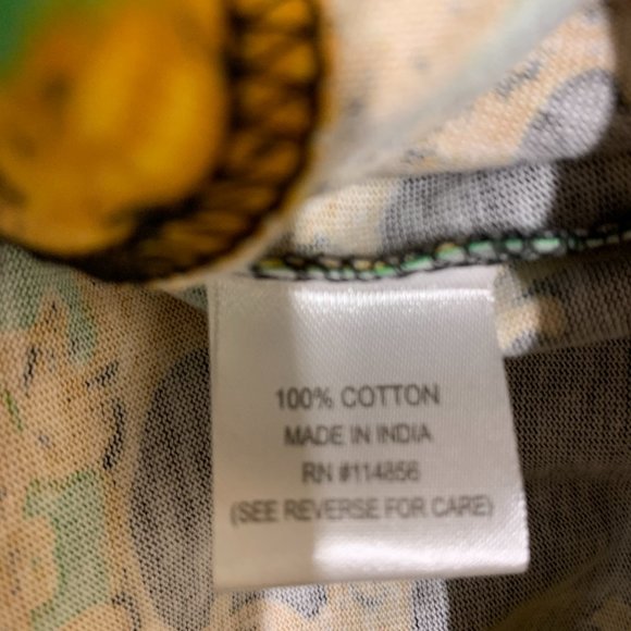 G-Net Young Men's Black Mint Green Gold Indian Style Short Sleeve T-Shirt - Picture 4 of 6